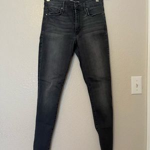 Joes Jeans Skinny ankle jean in grey, rough split hem